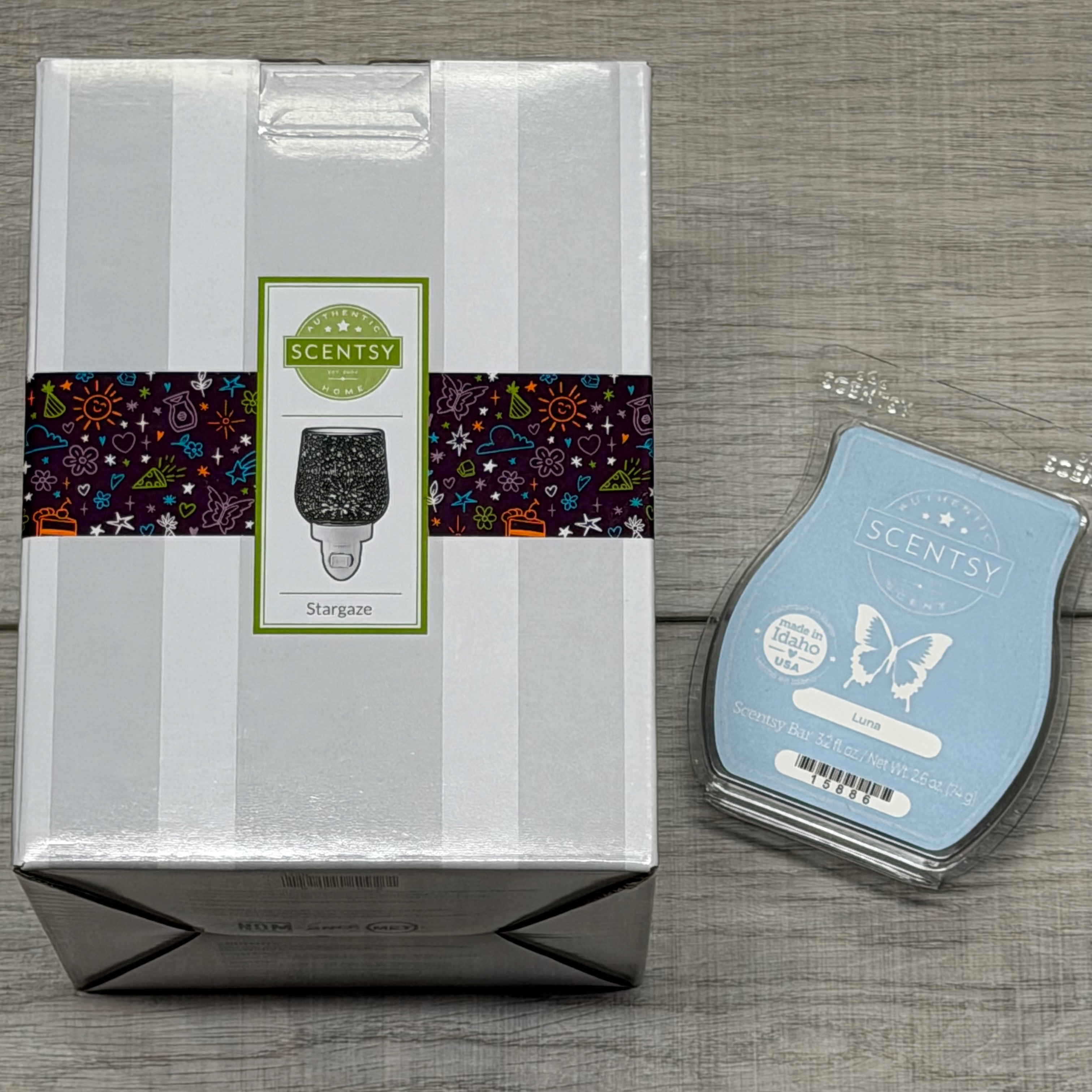 Scentsy Stargaze Mini Warmer + Luna Scentsy Bar